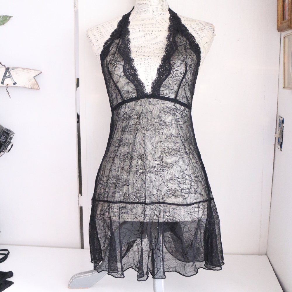 Lyps Lace Babydoll Lingerie Nightgown Halter lace lingerie